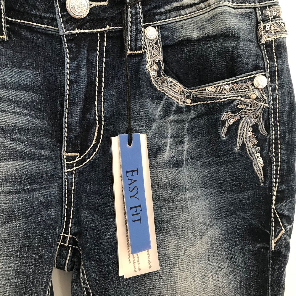 NWT Grace in LA capris/denim size 26 Easy Fit dark wash cowgirl country western - Picture 4 of 15